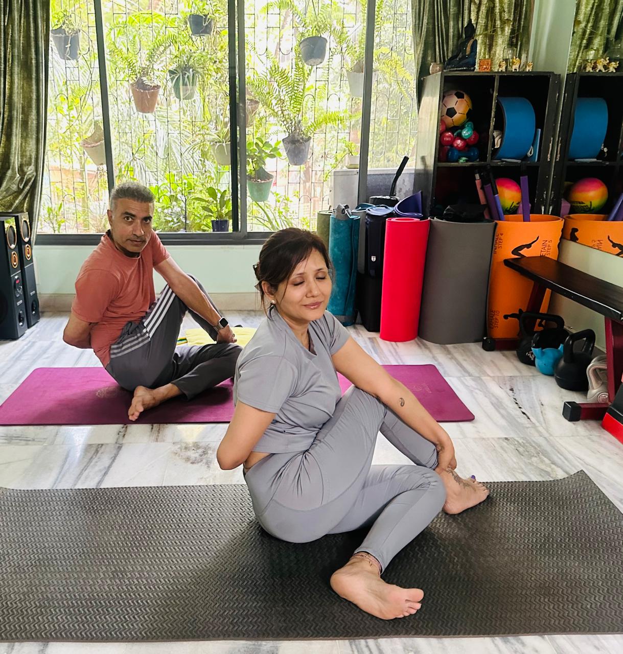 Indoor Oshiwara studio personalized yoga session